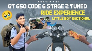 GT 650 code 6 || tuned stage 2|| ride experience😍||full video crazy reactions🥰||#gt650 #viralvideo