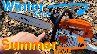 STIHL Winter & Summer Mode | How to change it | Chainsaw STIHL MS 261