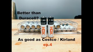 25-01 | Best Battery ep.4 | Home Depot HDX Alkaline batteries vs kirkland costco | #hdx