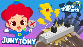 Let’s Save Electricity🔌 | Save Energy Song | Good Habits | 🌎Green Earth Songs for Kids | JunyTony