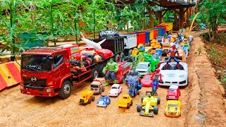 Wow !!! Mobil Truk Tronton Rc Panjang Bongkar Mobil Mobilan Balap, Truk Molen, Bis Double Dekker