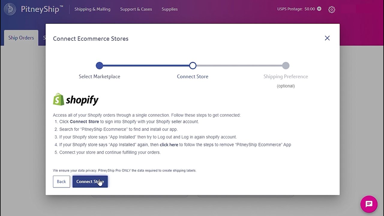 Connecting Your Shopify Store To Pitneyship Youtube