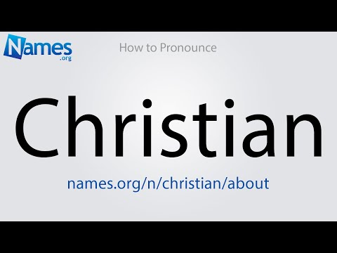 How do you spell the name Christian?