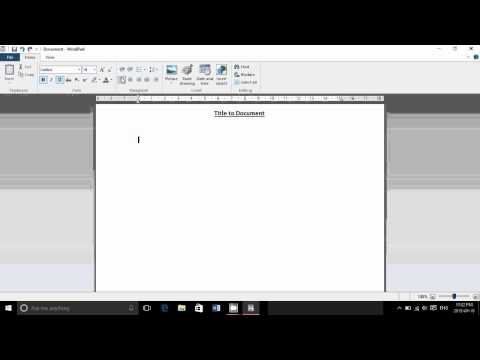 Windows 10 Tips and tricks Basic word processor to write letters and simple documents Wordpad Windows 10 Tips and tricks Basic word processor to write letters and simple documents Wordpad