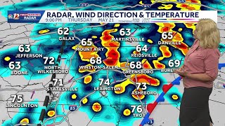 Severe storm risk Thursday, May 21 update | Rain, damaging wind threat in the Piedmont Triad and ...