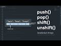 Day 2 – Video 9: JavaScript Array Methods Explained 🚀 | push(), pop(), shift(), unshift()