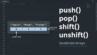 Day 2 – Video 9: JavaScript Array Methods Explained 🚀 | push(), pop(), shift(), unshift()