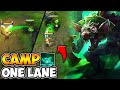 League of Legends but I only camp one lane the whole game (This is Hilarious)