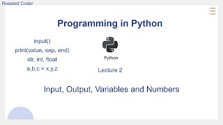 L2 Input, Output, Variables, Numbers | Programming in Python