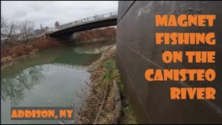 Rainy Day Magnet Fishing | Pruyne Time Back at the Canisteo River in Addison NY | Scrap Metal Finds