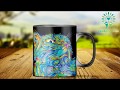 Cat mugs heat changing color magic mugs multi-color cat