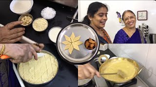 Cooking Vlog/Badam Gram Dhal Cake/Wheat Flour Diamond Sweet