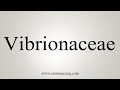 How To Say Vibrionaceae