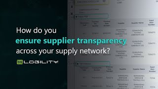 How do you ensure supplier transparency across your supply network?