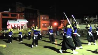 2014長崎くんち　八幡町・弓矢八幡祝い船　剣舞　八坂神社場所踏み　20140909 193042