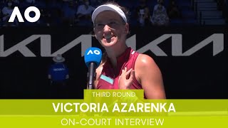 Victoria Azarenka On-Court Interview (3R) | Australian Open 2022