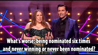 David Tennant and Catherine Tate about never winning BAFTA at BAFTA 2023, with subtitles
