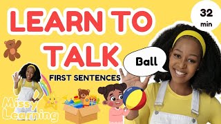 First Words & Sentences for Toddlers | Learn To Talk | Speech Delay | Toddler Learning Videos | 2yrs