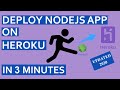 How to deploy a NodeJS app to Heroku in 3 minutes