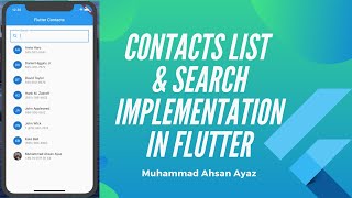 Contacts List \u0026 Search Implementation in Flutter - Easy Peasy