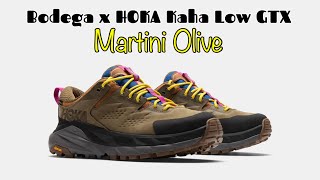 Bodega x HOKA Kaha Low GTX Martini Olive