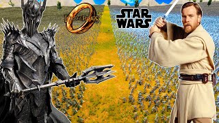 Every STAR WARS Army VS Every LORD OF THE RINGS Army! - UEBS 2: Ultimate Epic Battle Simulator 2