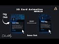 CSS Easy 3D Card Animation Hover Effects | HTML & CSS Tutorial for Beginners