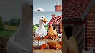 A Beautiful helping story of duck🦆 and chicken🐓.#duck #chicken