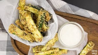 Baked Parmesan Zucchini Fries Low Carb Keto-friendly Recipe