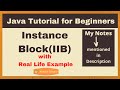 #6 Instanse Block in Java | Java Tutorials for Beginners