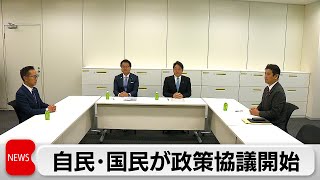 「年収の壁」など来週本格協議　自民･国民が政策協議開始