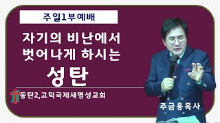 동탄2,고덕국제새명성교회 주일1부예배 - 주금용 목사- 자기의 비난에서 벗어나게 하는 성탄 (이사야 9:1~7)2024년12월15일