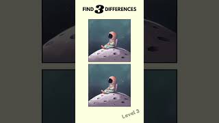 Find 3 difference in this serene astronaut missing home #shorts #puzzle #findthedifference