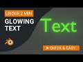 Blender Tutorial: How to Make Glowing Text in Blender ✨