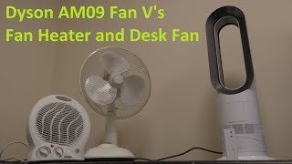 Dyson AM09 vs Desk fan and Fan Heater