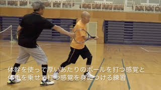 ミニテニス　攻撃的なフォアハンド練習【スピードとパワーを身に付ける】