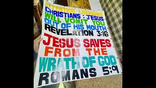 DIY Street Preaching Banner Vinyl Start to Finish