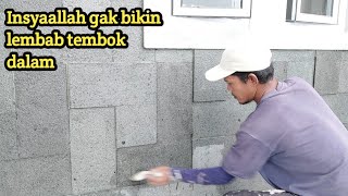 cara pasang batu pada tembok anti rembes