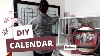 DIY Dry Erase Calendar | How to make a dry erase calendar from an old picture using your Cricut