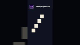 How to use Delay Expression in After Effects #shorts #adobeaftereffects