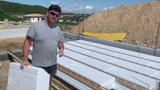 Pose plancher sur maison passive Reverbloc