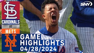 Mark Vientos hits walk-off HR | Mets vs Cardinals (4/28/2024) | NY Mets Highlights | SNY