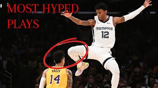 TRY Not To Get HYPED - Best Top Five HYPED NBA PLAYS