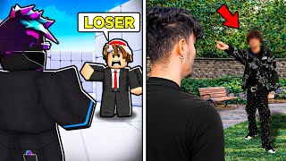 I confronted MY BIGGEST HATER in Real life...(Roblox Rivals)