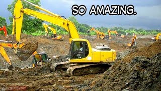 Excavator for kids | Excavator Deep Digging From Big Canal |  So Technological Work. episode 10