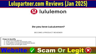 Lulupartner Com Reviews Consumer Reports || $750 Lululemon Gift Card SCAM?