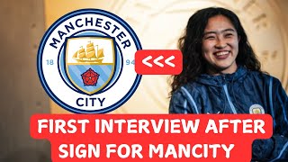 Manchester city woman sign Japanese midfielder Aemu Oyama | watch first interview in her New Club 🔥