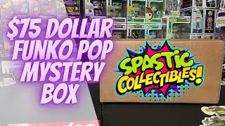 Opening a $75 dollar guaranteed value Funko mystery box from Spastic Collectibles.