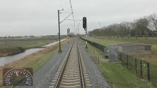 Riding with the train driver from Hoorn to Enkhuizen. (With speedometer)