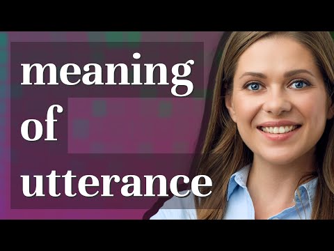 Is an utterance a word?